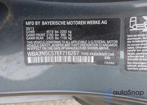 2014 BMW 4 Series 428I xDrive z USA, uszkodzony, nr VIN WBA3N5C57EF716267